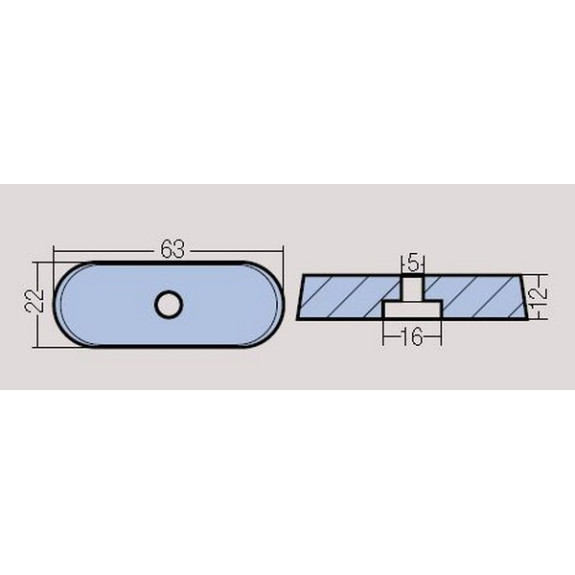 Anode Plaque aluminium Yamaha F6 - F8 et F9.9