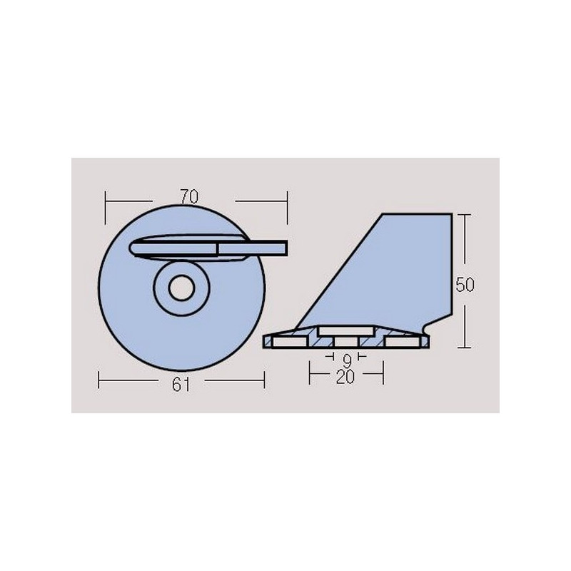 Anode dérive Suzuki Aluminium 75 et 85cv