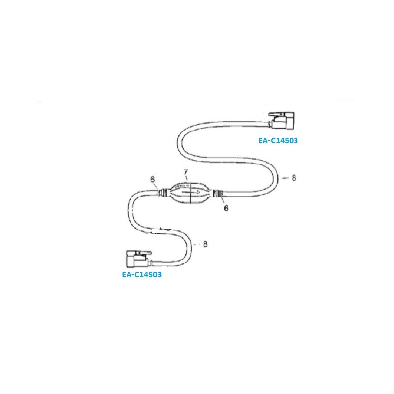 RACCORD TUYAU 8mm Johnson Evinrude  (ECO)