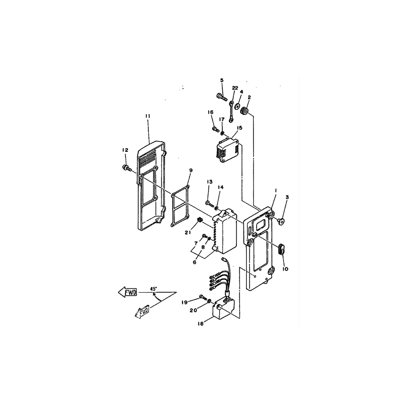 BOITIER ELECTRONIQUE YAMAHA 150-175-200-225cv 2tps