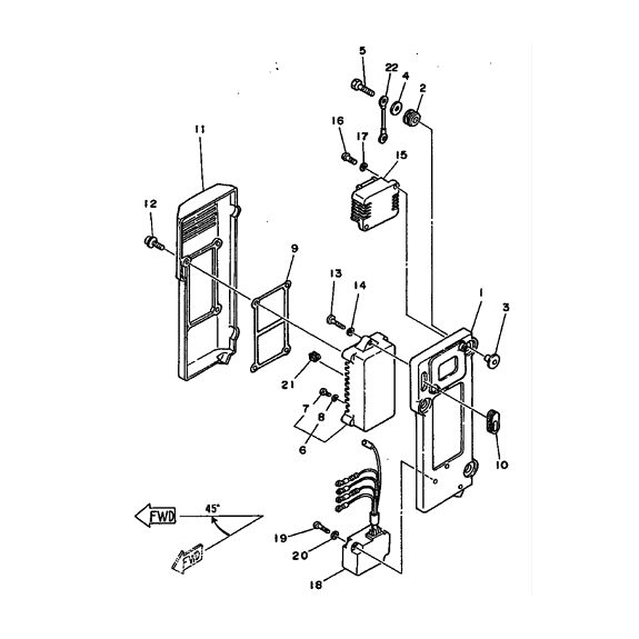 BOITIER ELECTRONIQUE YAMAHA 150-175-200-225cv 2tps