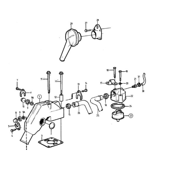 Thermostat Volvo Penta 2001, 2002 et 2003