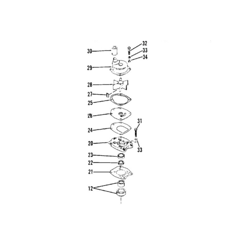 kit pompe à eau Mercury , 817275A1 A2
