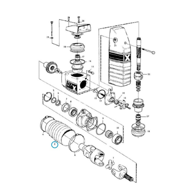 Soufflet de Cardan embase volvo 200/290SP/DP/ DPX