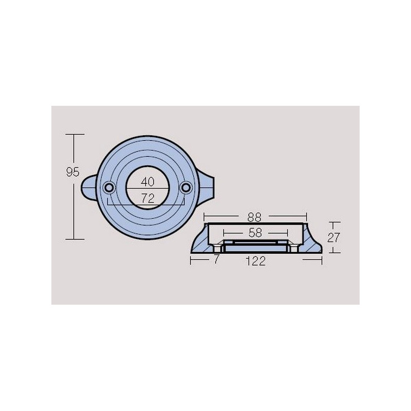 Anode collerette Volvo 120S et MS25