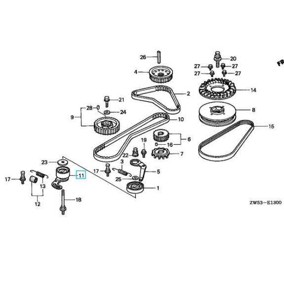 Galet Tendeur de distribution Honda BF115 ET BF130
