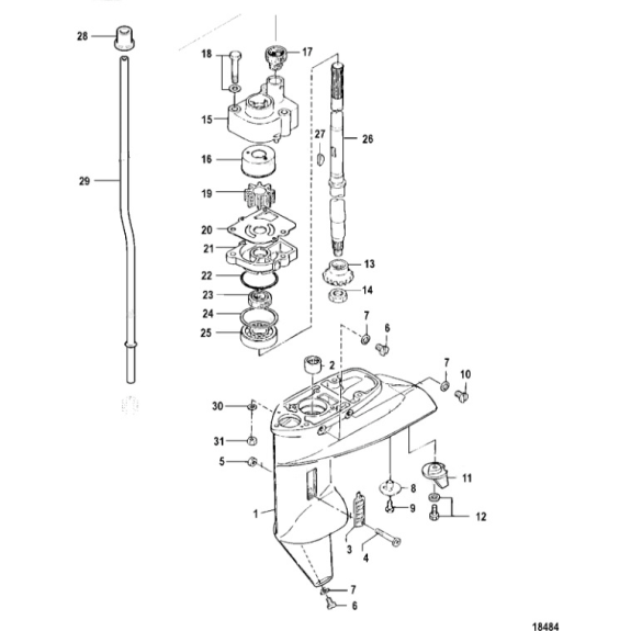 Kit Pompe à Eau moteurs hors bord Mercury et Mariner de 8 et 9.9 cv