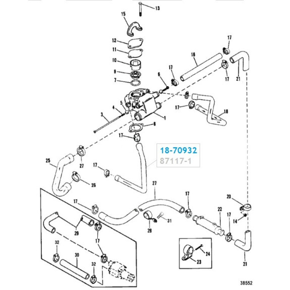 durite Mercruiser V6 V8 87117