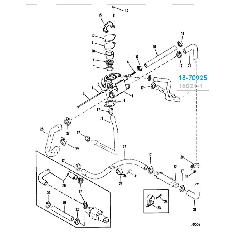 durite mercruiser V8 32-160-21