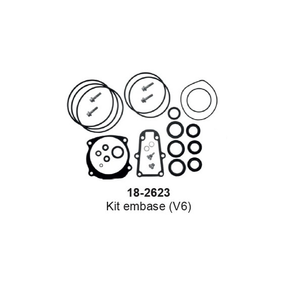 Pochette de joints d'embase Johnson Evinrude  V4-V6-V8 -  85 à 300cv