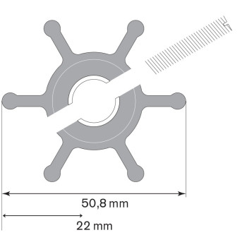 Turbine johnson en nitrile moteur bateau SCANIA D8 ET DS9 2