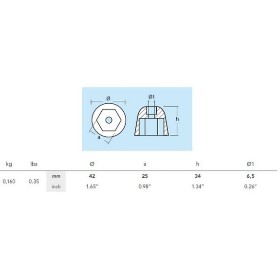Anode SIDE POWER SP125, SP185
