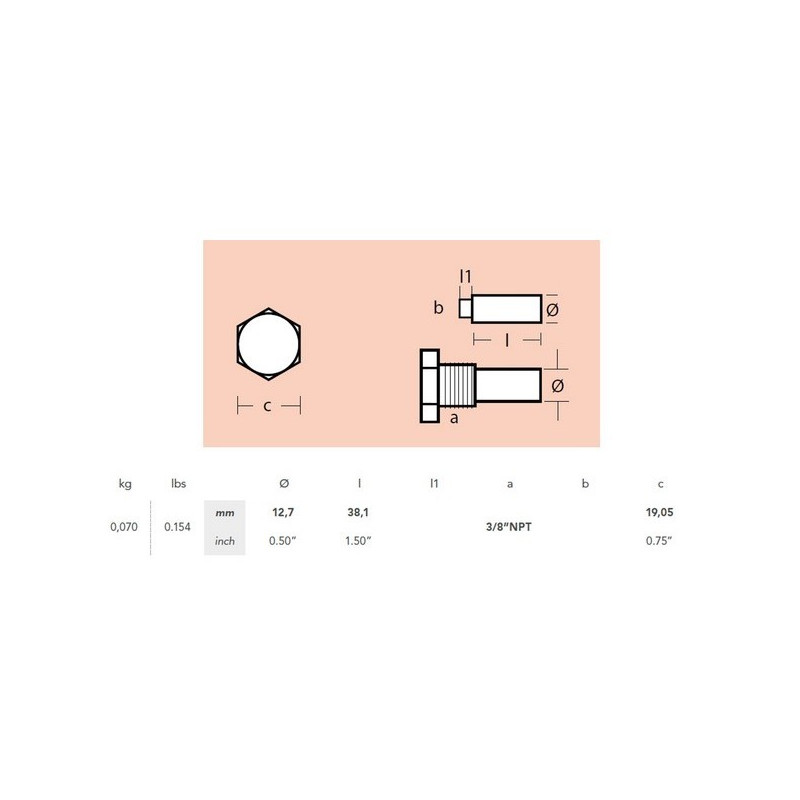 ANODE BOUGIE ECHANGEUR 4LHA, 6LP, 6LPA, 6LY, 6LYA, 6LY2, 6LY2A