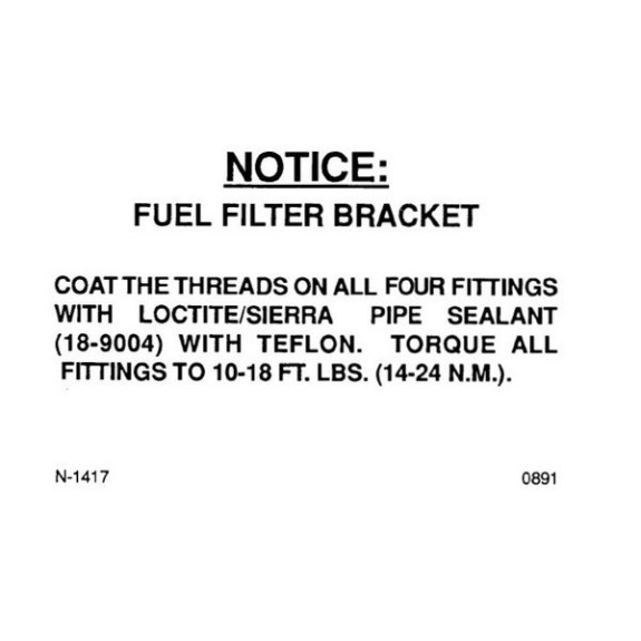Tête de filtre décanteur en aluminium 1/4", pour bateau