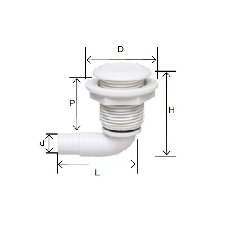 EVENT ROND COUDE 90° CHROME SF2464