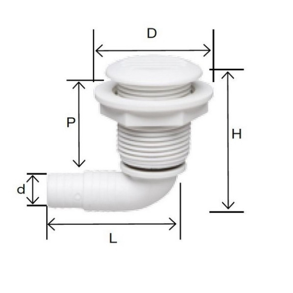 EVENT ROND COUDE 90° CHROME SF2464