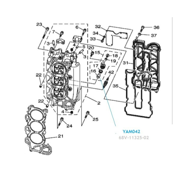 anode culasse yamaha f75 f90 f115 f200 et F225