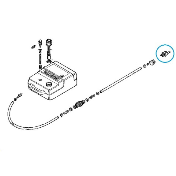 Raccord essence honda marine cote moteur sur le moteur