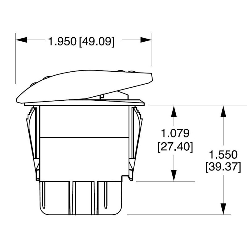 Contacteur Carling ON/OFF/ON - Avec LED
